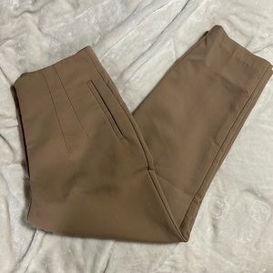 Zara high waisted tan pants